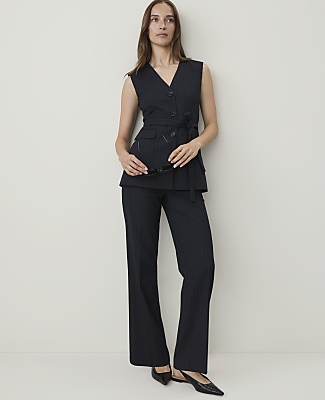 Ann Taylor The Pinstripe Caroline Pant In Navy Stripe