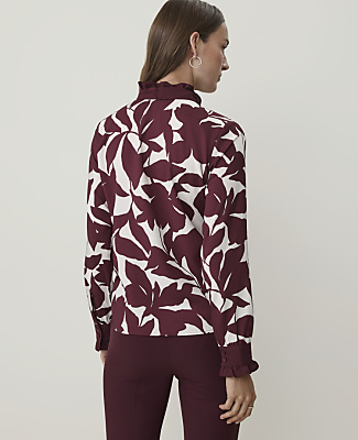 Petite Floral Bow Blouse