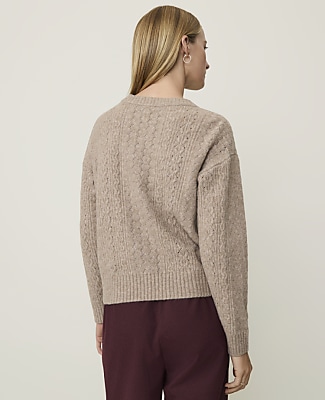 Weekend Mixed Stitch Crew Neck Sweater
