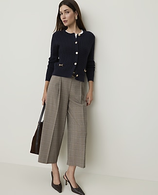 Petite Horsebit Cable Cardigan