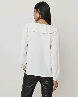 Ruffle Trim Blouse