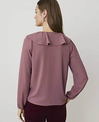 Ruffle Trim Blouse