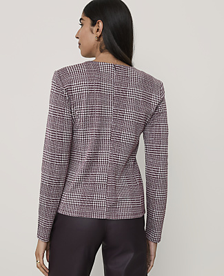 Plaid Knit Top