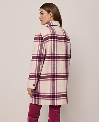 Weekend Plaid Cocoon Coat