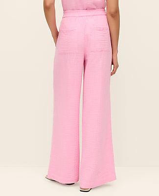The Easy Fit Wide-Leg Pant in Cotton Gauze