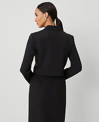 The Petite Military Blazer Jacket in Fluid Crepe
