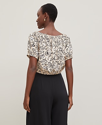 Floral Bubble Hem Top