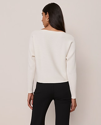 Ribbed Boatneck Sweater