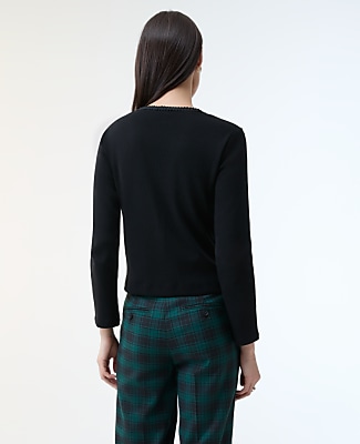Braid Trim Knit Jacket
