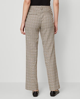 The Petite Straight Pant in Plaid — Curvy Fit