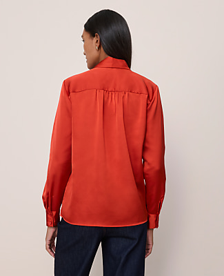 Satin Bow Blouse