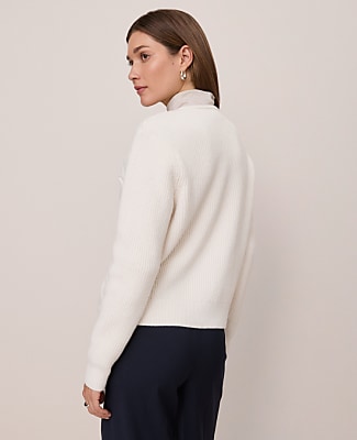 Weekend Quilted Woven Sweater Jacket