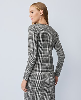 Plaid Knit Top