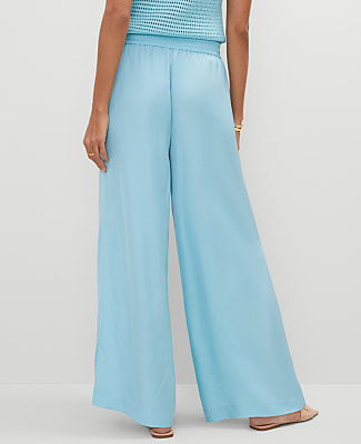 The Pull-On Wide Leg Pant in Satin