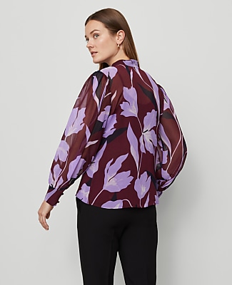 Petite Floral V-Neck Popover