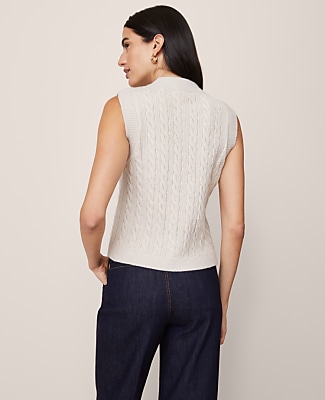 Petite Cable Sweater Vest