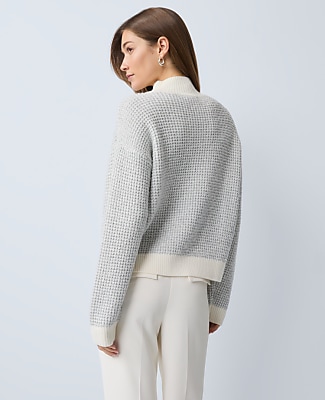 Metallic Waffle Knit Sweater