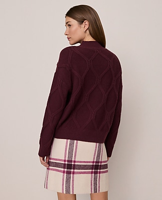 Petite Weekend Collection Cable Sweater