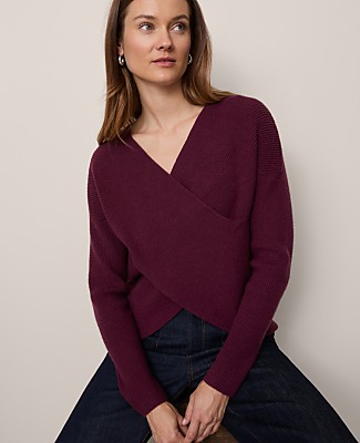 Ribbed Wrap Sweater