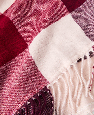 Oversized Plaid Triangle Scarf