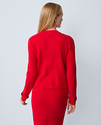 Petite Ribbed Sweater Jacket