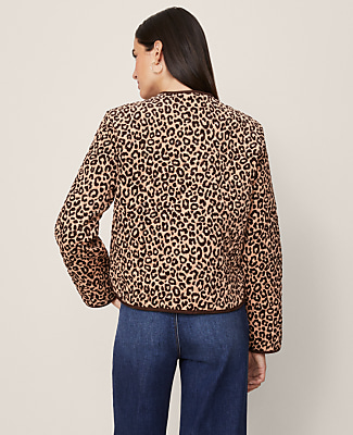 Petite Weekend Animal Print Quilted Jacket