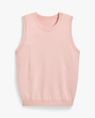 Pointelle Trim Sweater Shell
