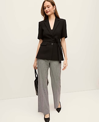 The Fitted Belted Blazer in Crepe