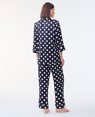 Dotted Satin Pajama Set