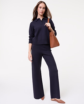 Weekend Easy Fit Wide-Leg Sweater Pant
