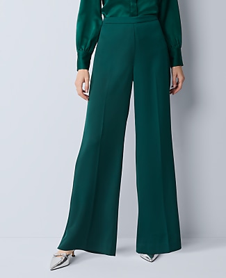 The Side Zip Pant in Satin