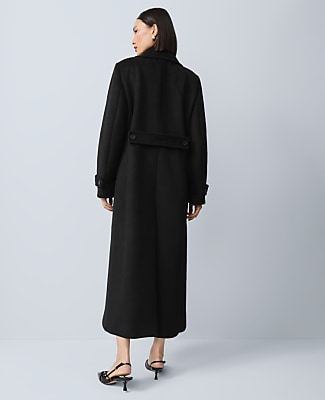 Petite Fitted Double Breasted Long Coat
