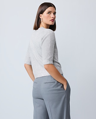 Petite Metallic Sweater Tee