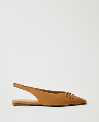 Weekend Suede Bow Slingback Flat