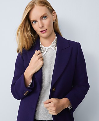 Petite Belted Notch Collar Coat