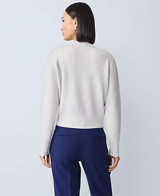 Petite Shimmer Crew Neck Cardigan