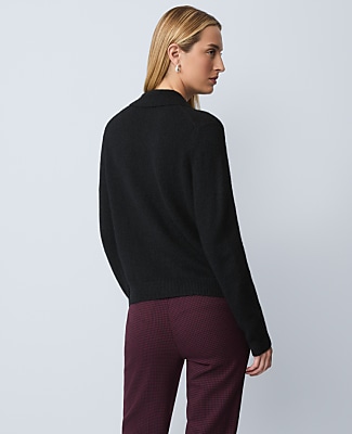 Petite Embellished Collared Cardigan