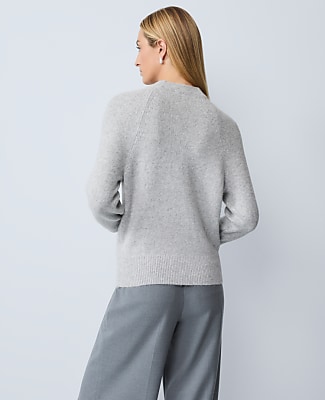 Petite Embellished Mock Neck Sweater