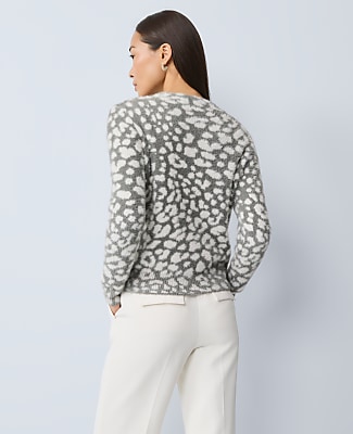 Petite Leopard Print Sweater