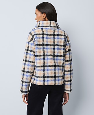 Weekend Plaid Sherpa Pullover