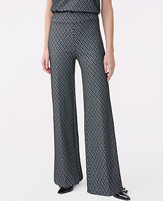 The Petite Side Zip Wide-Leg Pant in Ponte