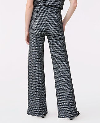 The Petite Side Zip Wide-Leg Pant in Ponte