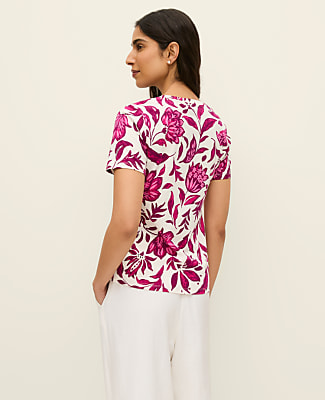 Floral Crew Neck Tee