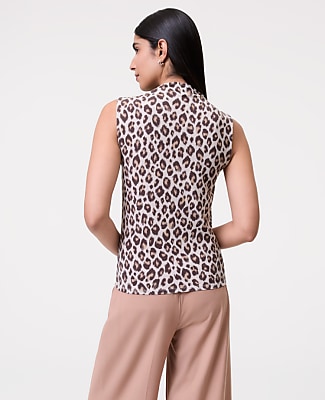 Animal Print Knit Shell