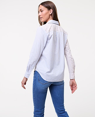 Petite Weekend Striped Relaxed Perfect Shirt