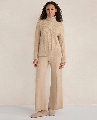 Haven Well Within Organic Cotton Blend Pintuck Wide Leg Pants