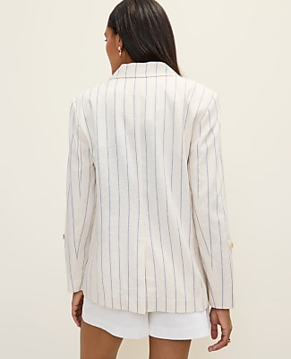 Weekend Striped Blazer in Linen Blend