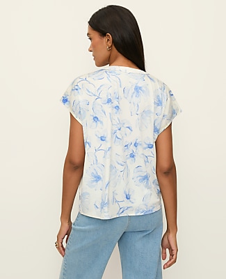 Petite Floral Mixed Media Top
