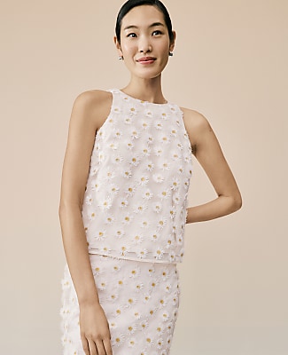 Petite Daisy Appliqué Halter Top
