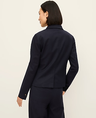 The Petite Two-Button Blazer in Doubleweave